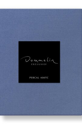 Drap-housse pour surmatelas fendu Dommelin Uni Percale 400TC 741 Célestien 180x210/9 S90