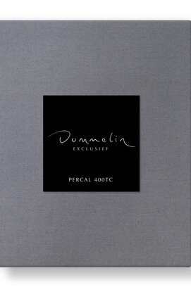 Dommelin Split Topper Drap-Housse Uni Percale 400TC 750 Zinc 180x210/9 S90