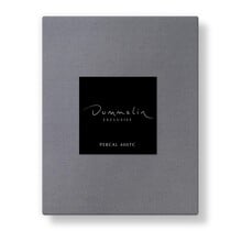 Dommelin Split Topper Drap-Housse Uni Percale 400TC 750 Zinc 180x220/9 S90