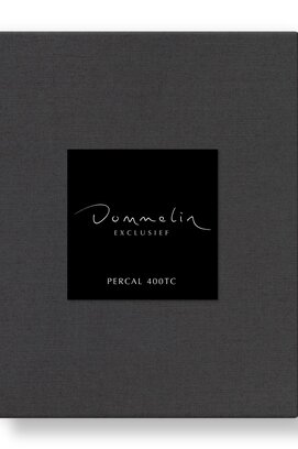 Drap-housse Dommelin Split Topper Uni Percale 400TC 787 Basalte 160x210/9 S90