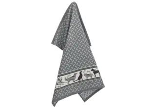 Bunzlau Castle Theedoek Dogs Anthracite