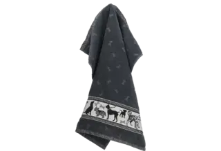 Bunzlau Castle Keukendoek Dogs Anthracite