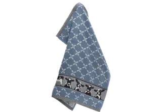 Bunzlau Castle Keukendoek Cows Grey-Blue