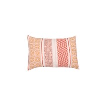 Housse de coussin David Fussenegger Silvretta 'petit motif bordure' 40x60 terracotta