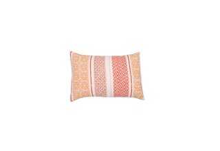 Housse de coussin David Fussenegger Silvretta 'petit motif bordure' 40x60 terracotta