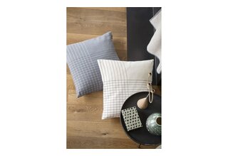 Housse de coussin David Fussenegger NOVA karo blanc cassé 60x60