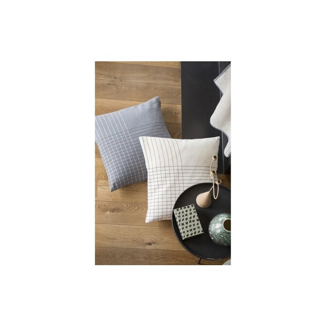 Housse de coussin David Fussenegger NOVA karo gris 60x60