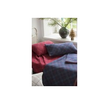 David Fussenegger kussensloop SILVRETTA karo navy 30x50