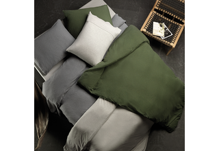 Housse de couette Dommelin Guernsey Jersey Olive 140x200/220