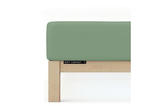 Schlafgut Soft Contact Jersey Flanel Drap-Housse S - 90x190 - 100x200 665 Vert Moyen