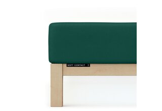Schlafgut Soft Contact Jersey Flanel Hoeslaken S - 90x190 - 100x200 690 Green Deep