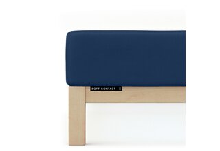 Schlafgut Soft Contact Jersey Flanel Hoeslaken M - 120x200 - 130x200 570 Blue Deep
