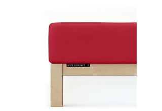 Schlafgut Soft Contact Jersey Flanel Hoeslaken L - 140x200 - 160x200 285 Red Deep