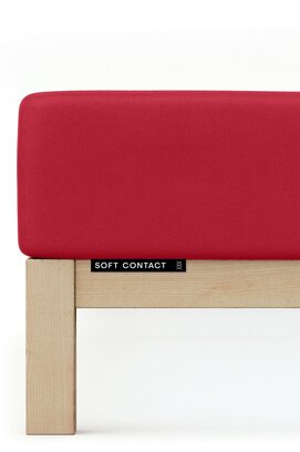 Schlafgut Soft Contact Jersey Flanel Hoeslaken XL - 180x200 - 200x200 285 Red Deep