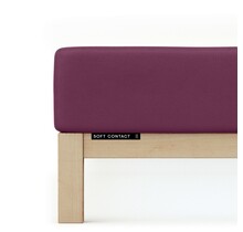 Schlafgut Soft Contact Jersey Flanel Hoeslaken XL - 180x200 - 200x200 542 Purple Deep