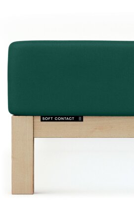 Schlafgut Soft Contact Jersey Flanel Hoeslaken XL - 180x200 - 200x200 690 Green Deep