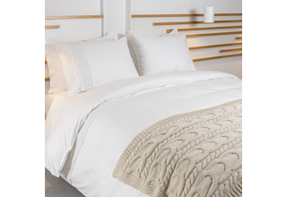 Housse de couette Dommelin Lace Percale 200tc Blanc 240x200/220