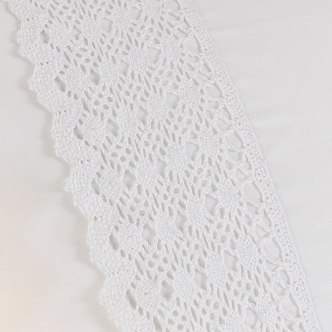 Housse de couette Dommelin Lace Percale 200tc Blanc 240x200/220 Housse de couette Dommelin Lace Percale 200tc Blanc 240x200/220
