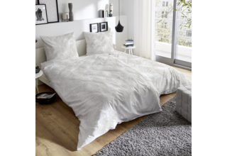 Housse de Couette Dommelin Phyton Satin 300TC Blanc 140x200/220 cm