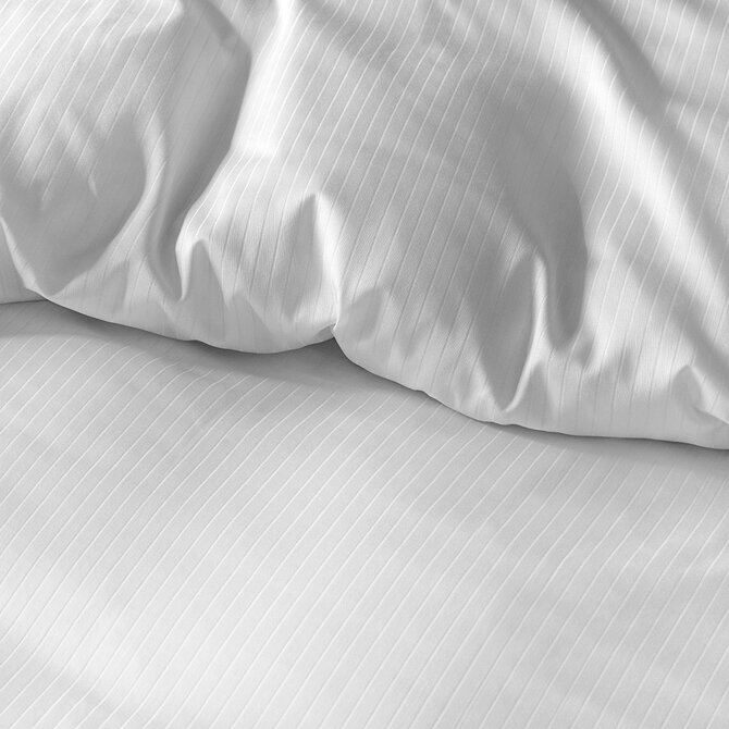 Dommelin Housse de couette Pico Satin 400TC Blanc 140x200/220 cm