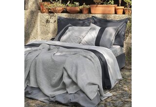 Dommelin Housse de couette Padua Percale 200TC gris éléphant 140x200/220 cm