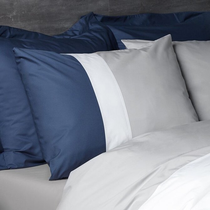 Dommelin Housse de couette Padua Percale 200TC Argent 260x200/220 cm