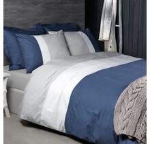 Dommelin Housse de couette Padua Percale 200TC Argent 140x200/220 cm