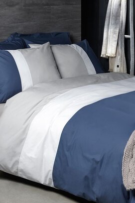 Dommelin Housse de couette Padua Percale 200TC Argent 140x200/220 cm