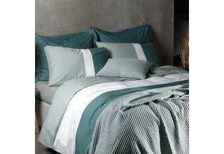 Dommelin Housse de couette Padua Percale 200TC Vert sapin 240x200/220 cm