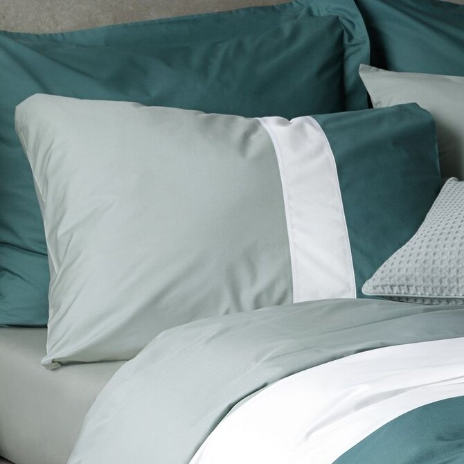 Dommelin Housse de couette Padua Percale 200TC vert sapin 240x200/220 cm