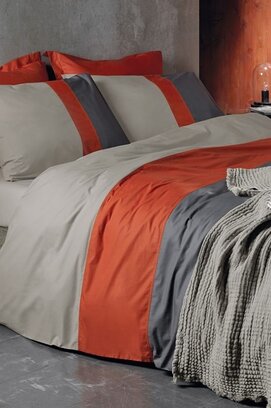 Dommelin Housse de couette Padua Percale 200TC Taupe 240x200/220 cm