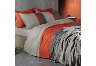 Dommelin Housse de couette Padua Percale 200TC Taupe 240x200/220 cm