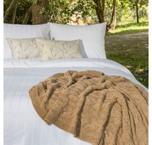 Dommelin Plaid Braid Mélange de Laine Cappuccino 90x150 cm