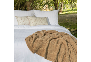 Dommelin Plaid Braid Wol Mix Cappuccino 90x150 cm