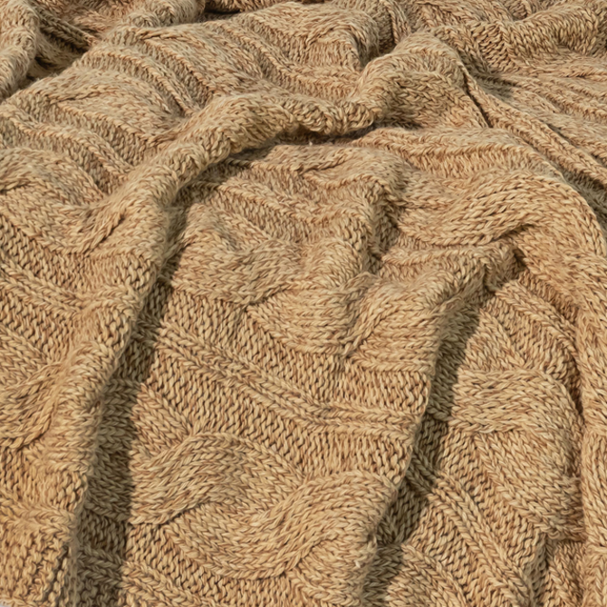 Dommelin Plaid Braid Mélange de Laine Cappuccino 90x150 cm