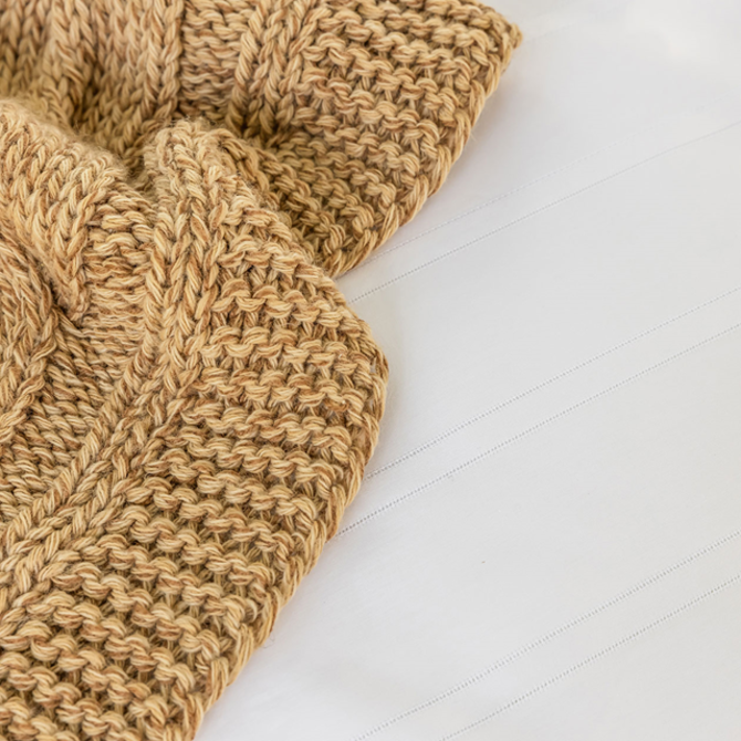 Dommelin Plaid Braid Mélange de Laine Cappuccino 90x150 cm