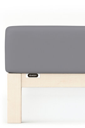 Schlafgut EASY Jersey Elasthan Hoeslaken L - 140x200 - 160x220 128 Grey Mid