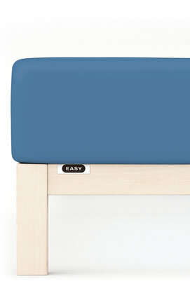 Schlafgut EASY Jersey Elasthan Hoeslaken L - 140x200 - 160x220 615 Blue Mid