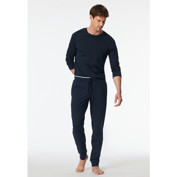 Schiesser Pantalon Long bleu nuit 182183 50/M