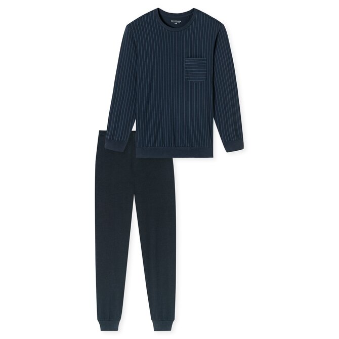 Schiesser Pyjama Long dark blue 182197 52/L Schiesser Pyjama Long dark blue 182197 52/L