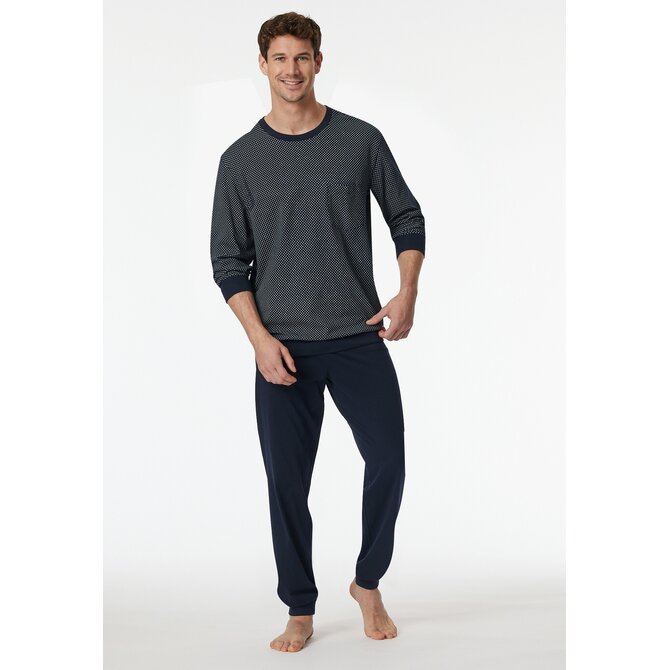 Schiesser Pyjama Long midnight blue 182196 50/M