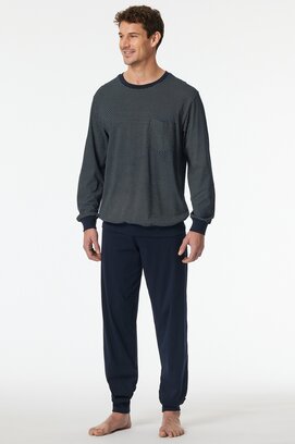 Schiesser Pyjama long bleu nuit 182196 54/XL