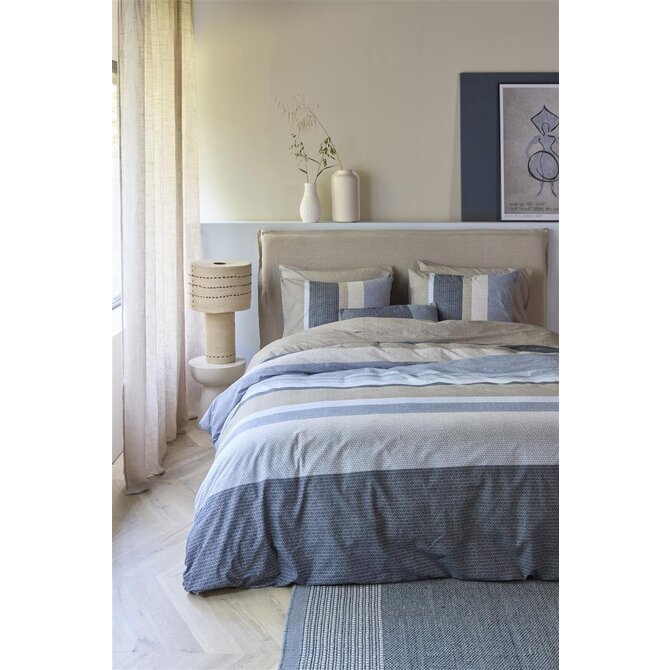 Beddinghouse Dekbedovertrek Jorren Blauw Grijs 200x200/220 cm