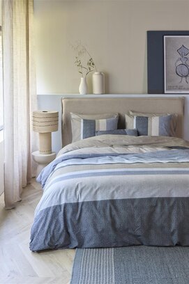 Beddinghouse Housse de Couette Jorren Bleu Gris 260x200/220 cm