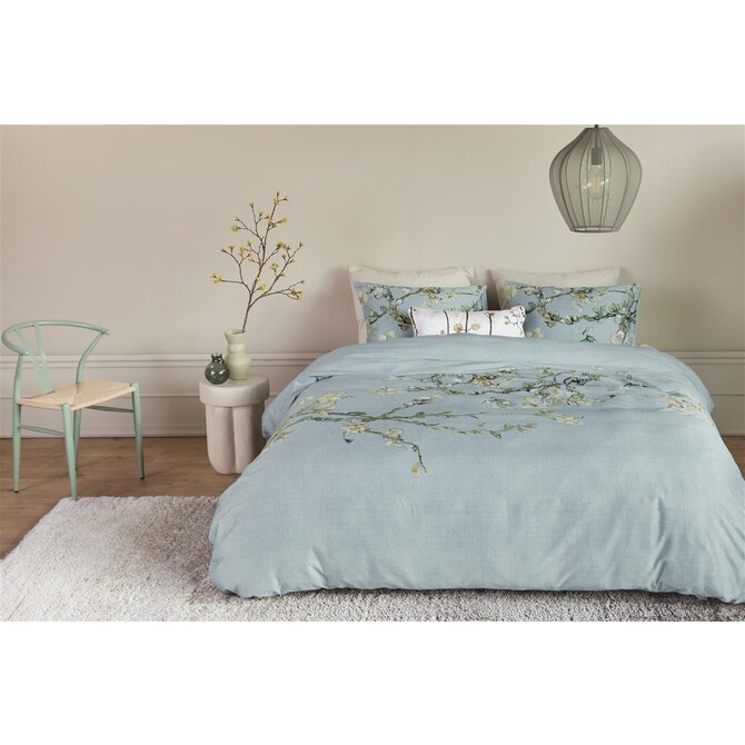 Beddinghouse x Van Gogh Museum Housse de couette Blossom - Bleu Gris 200x200/220 cm Beddinghouse x Van Gogh Museum Housse de couette Blossom - Bleu Gris 200x200/220 cm