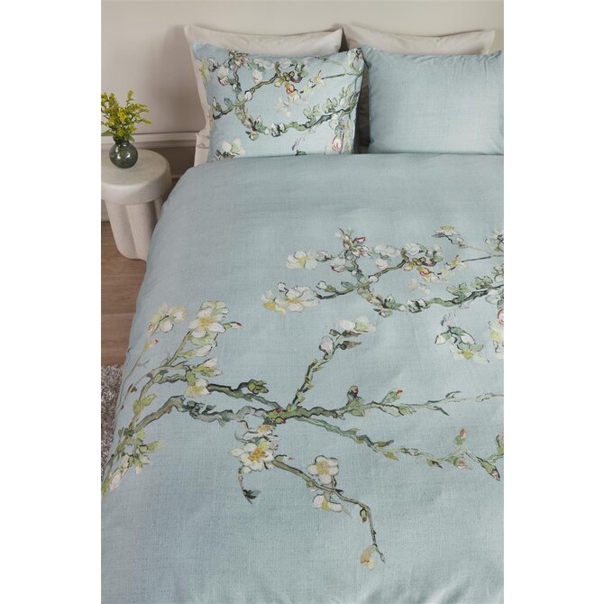 Beddinghouse x Van Gogh Museum Housse de couette Blossom - Bleu Gris 200x200/220 cm Beddinghouse x Van Gogh Museum Housse de couette Blossom - Bleu Gris 200x200/220 cm