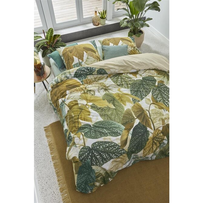 Beddinghouse Housse de Couette Begonia Vert Olive 140x200/220 cm