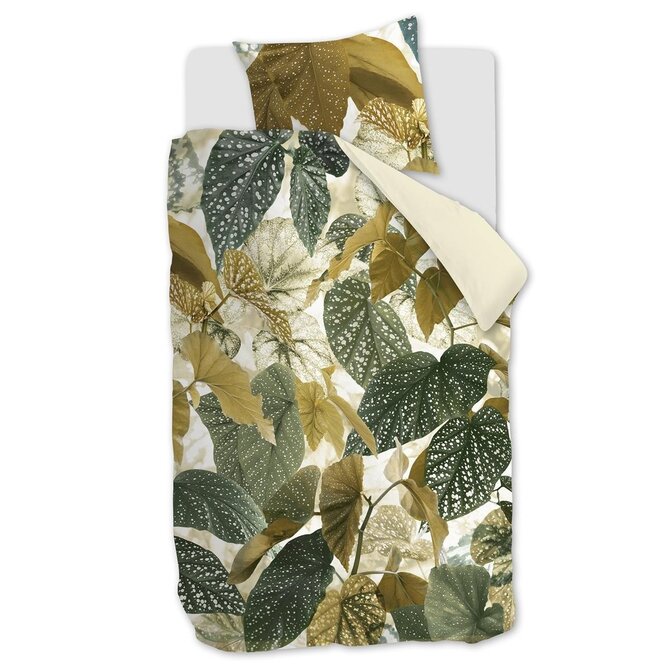 Beddinghouse Housse de Couette Begonia Vert Olive 200x200/220 cm