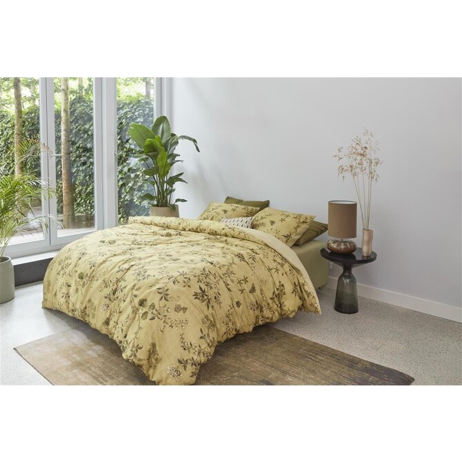 Beddinghouse Housse de couette Charlotte Vert olive 140x200/220 cm Beddinghouse Housse de couette Charlotte Vert olive 140x200/220 cm
