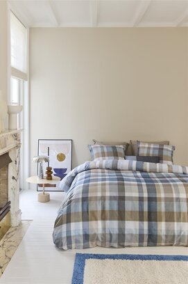 Beddinghouse Dekbedovertrek Eliott Blauw 140x200/220 cm